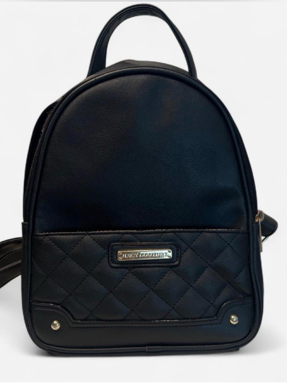 Juicy Couture Black Quilted Front Mini Backpack